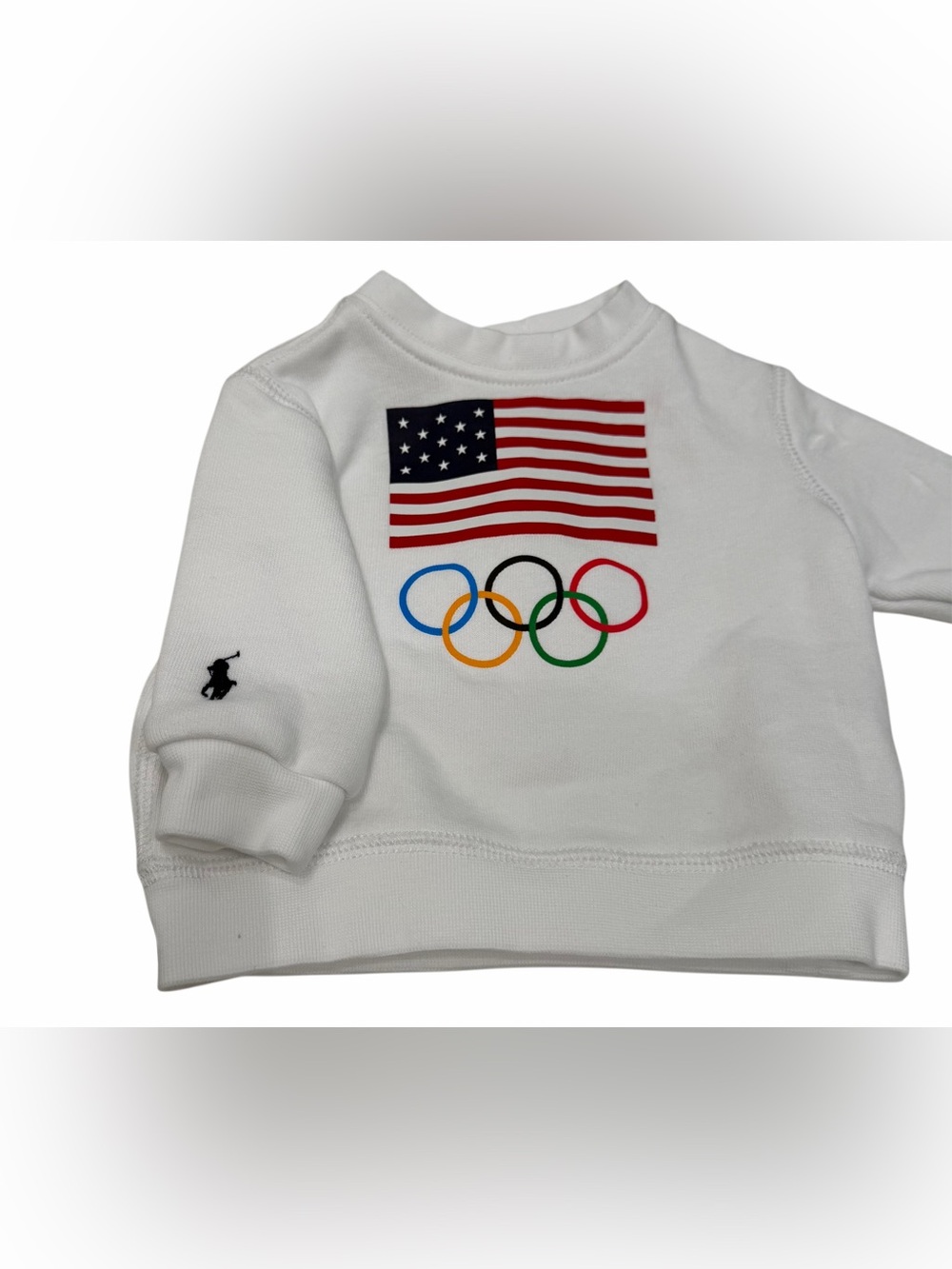 Ralph Lauren Team USA Olympics Crewneck Sweatshirt White Baby 3 Month